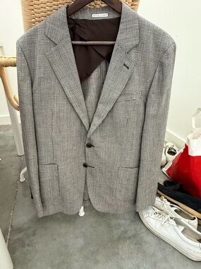 Reiss Gray Houndstooth Sport Coat